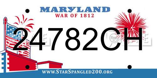 24782CH Maryland License Plate