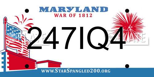 247IQ4 Maryland License Plate