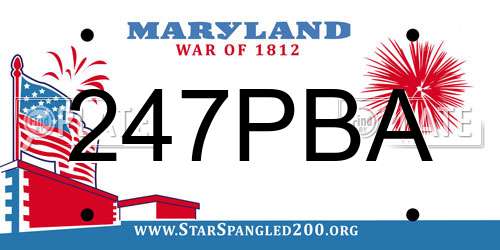 247PBA Maryland License Plate
