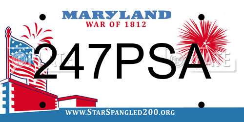 247PSA Maryland License Plate