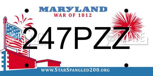 247PZZ Maryland License Plate