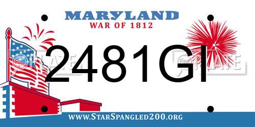 2481GI Maryland License Plate