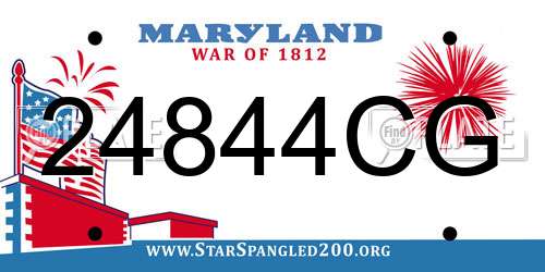 24844CG Maryland License Plate