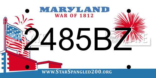 2485BZ Maryland License Plate