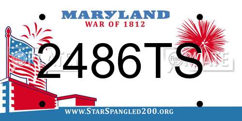 2486TS Maryland License Plate