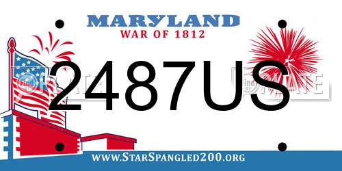 2487US Maryland License Plate