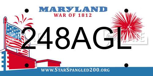 248AGL Maryland License Plate