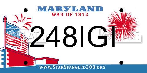 248IGI Maryland License Plate