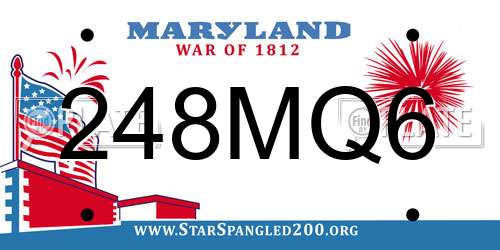 248MQ6 Maryland License Plate