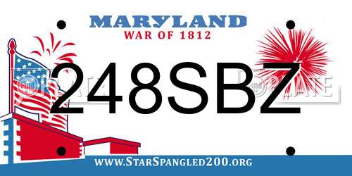 248SBZ Maryland License Plate
