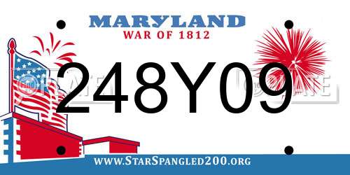 248Y09 Maryland License Plate
