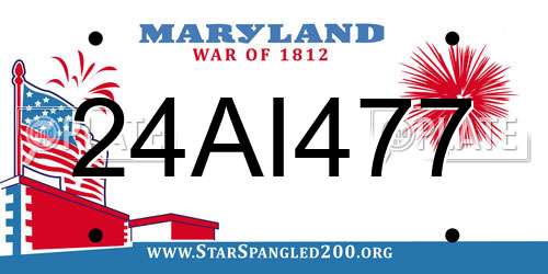 24AI477 Maryland License Plate