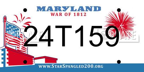24T159 Maryland License Plate