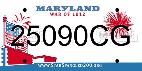 25090CG Maryland License Plate
