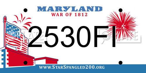 2530FI Maryland License Plate