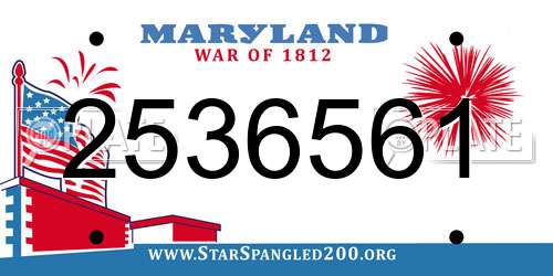 2536561 Maryland License Plate