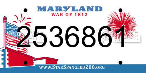 2536861 Maryland License Plate