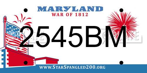 2545BM Maryland License Plate