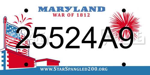 25524A9 Maryland License Plate