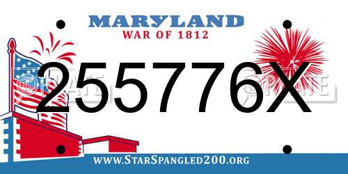255776X Maryland License Plate