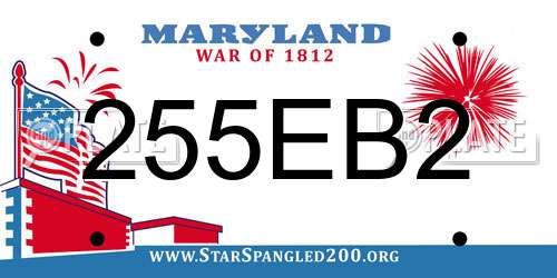 255EB2 Maryland License Plate