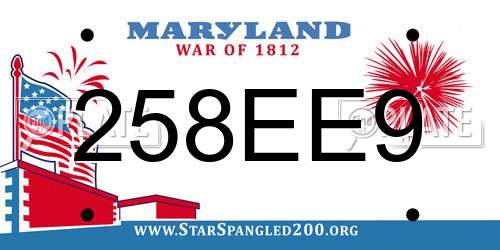 258EE9 Maryland License Plate