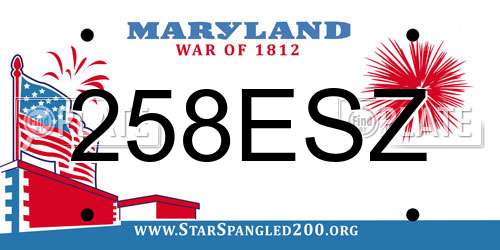 258ESZ Maryland License Plate