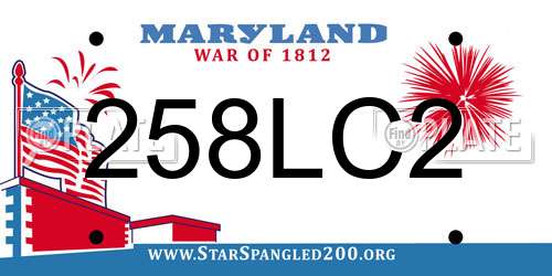 258LC2 Maryland License Plate