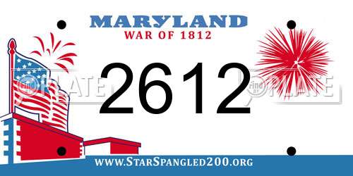 2612 Maryland License Plate