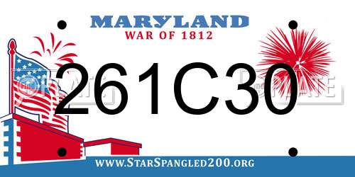 261C30 Maryland License Plate