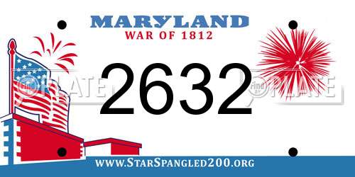 2632 Maryland License Plate
