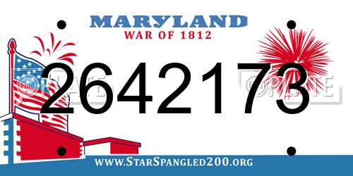 2642173 Maryland License Plate