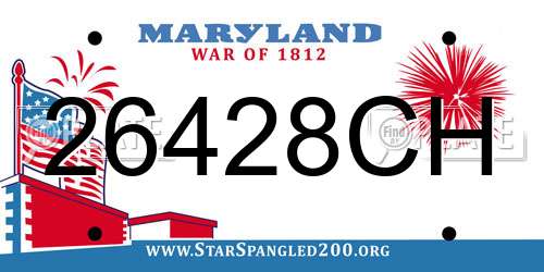 26428CH Maryland License Plate