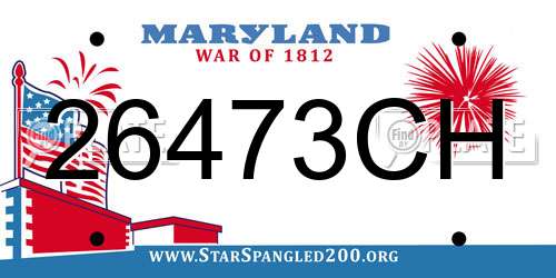 26473CH Maryland License Plate