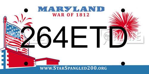 264ETD Maryland License Plate