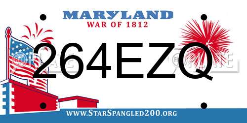 264EZQ Maryland License Plate