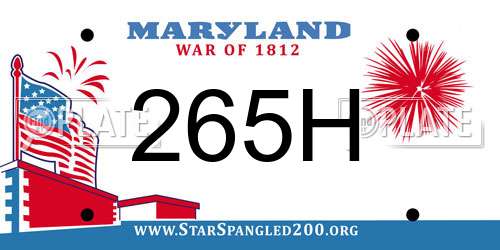 265H Maryland License Plate
