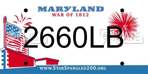 2660LB Maryland License Plate