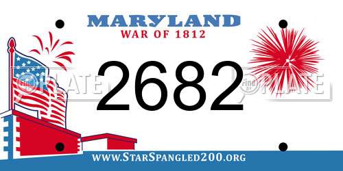 2682 Maryland License Plate