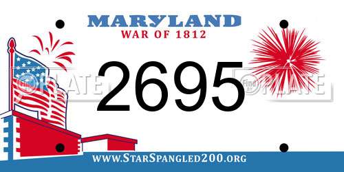 2695 Maryland License Plate