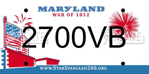 2700VB Maryland License Plate