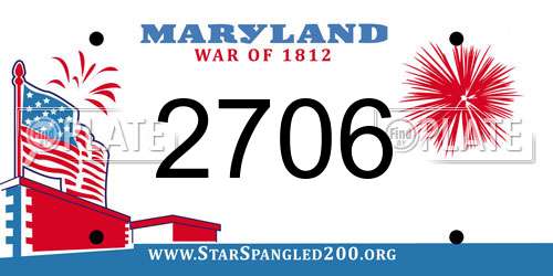 2706 Maryland License Plate