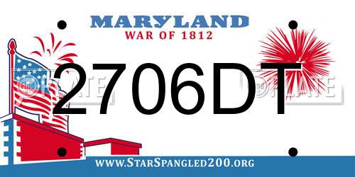 2706DT Maryland License Plate