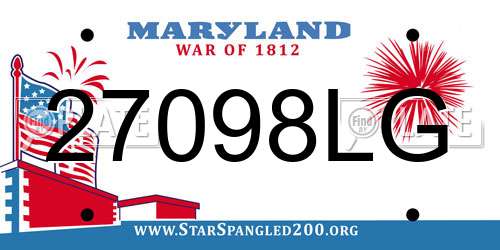 27098LG Maryland License Plate