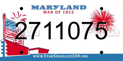 2711075 Maryland License Plate