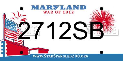2712SB Maryland License Plate