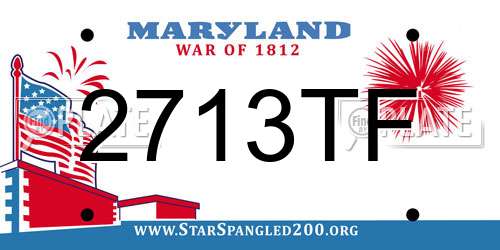 2713TF Maryland License Plate