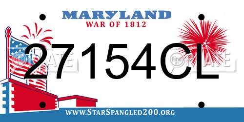 27154CL Maryland License Plate