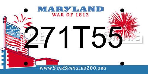 271T55 Maryland License Plate