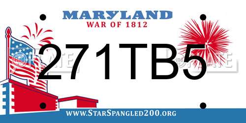 271TB5 Maryland License Plate